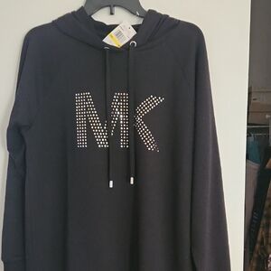 Michael Kors Black Hoodie with Studded Logo